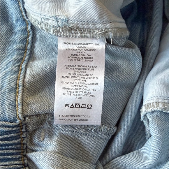 Anthropologie Pilcro High-Rise Crop Wide-Leg Jeans Light Blue SIZE LARGE NEW - Picture 5 of 7